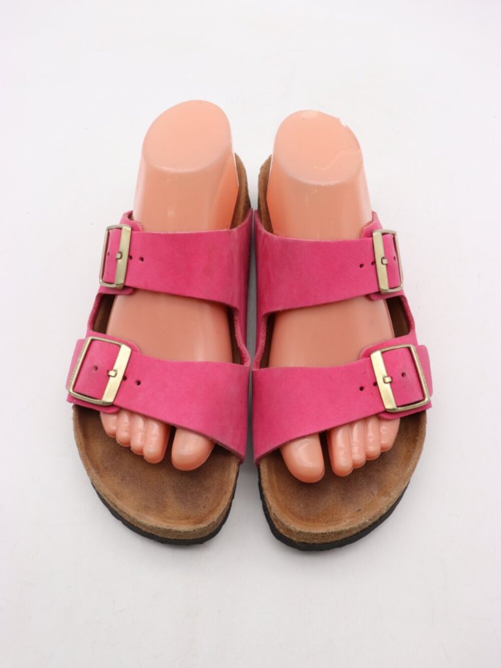 Birkenstock Arizona Women's EU 40 US 9 Soft Footbed Pink Leather Buckle Sandals - Picture 2 of 9